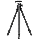 Cayer CH10LB0 Carbon Fiber Tripod with Ball Head (Black)