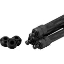 Cayer CH10LS1 Carbon Fiber Tripod with Fluid Head (Black)