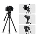 Cayer CH10LS1 Carbon Fiber Tripod with Fluid Head (Black)