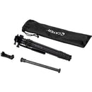 Cayer CH20S1 Carbon Fiber Tripod with Fluid Head (Black)