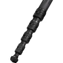 Cayer CH35S1 Carbon Fiber Tripod with Fluid Head (Black)