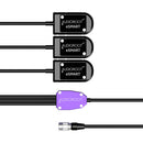 AUDIOROOT TRIAD Power Combining Cable with Three Battery Cups and HRS4 Connector (Without Telemetry)