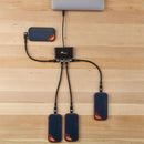 Pearstone Align Series USB4 Straight to Right-Angle Cable (1')