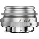 Thypoch Ksana 35mm f/2 ASPH Lens with Lens Hood (Leica M, Silver)