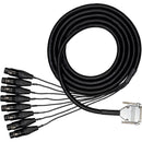 Hosa Technology Edge 8-Channel Analog Snake DB25 to XLR3F (10')