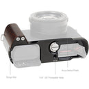 SmallRig L-Shaped Mount Plate with Wooden Handle for Panasonic LUMIX L10 (Black)