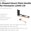 SmallRig L-Shaped Mount Plate with Silicone Handle for Panasonic LUMIX L10 (Titanium)