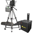ikan 15" 4:3 Teleprompter with Talent Monitor, Tripod & Dolly Travel Turnkey Kit
