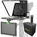 ikan 15" 4:3 Teleprompter with Talent Monitor, Tripod & Dolly Travel Turnkey Kit