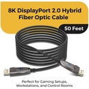 OREI Active Hybrid Fiber Optic DisplayPort Cable (50')