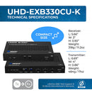 OREI 4K HDBaseT 3.0 HDMI & USB-C Extender with KVM