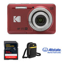 Kodak PIXPRO FZ55 Digital Camera with Protection & Storage Kit (Red)