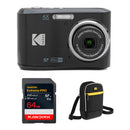 Kodak PIXPRO FZ45 Digital Camera with Complete Starter Bundle (Black)