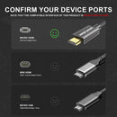 Alvin's Cables 8K 2.1 Micro-HDMI to HDMI Type A Braided Cable (Black, 18 to 28")