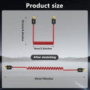 Alvin's Cables 8K 2.1 Braided Coiled HDMI Cable (Red, 12 to 18")
