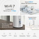 TP-Link Deco BE77 BE17000 Wireless Tri-Band Multi-Gig 3-Piece Whole Home Mesh System
