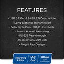 OREI USB 3.2 Dual Host Cat 6 Extender
