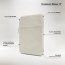 Incase Crosstown Sleeve for 14" Laptop (Limestone)