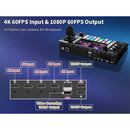 FoMaKo KC800 4K HDMI Multicamera Streaming Video Mixer/Switcher with 4D Joystick