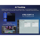 FoMaKo KC800 4K HDMI Multicamera Streaming Video Mixer/Switcher with 4D Joystick