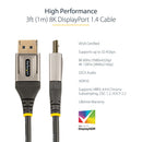 StarTech VESA-Certified DisplayPort 1.4 8K 60 Hz HDR10 Cable (9.8')