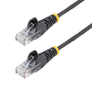 StarTech Snagless Slim Cat 6 RJ45 Ethernet Cable (3', Black)