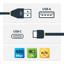 StarTech Right-Angle USB-C to USB-A 2.0 Cable (3.3')