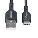 StarTech USB-A to USB-C 2.0 Cable (Black, 3')