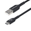 StarTech USB-A to USB-C 2.0 Cable (Black, 3')