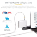 StarTech 240W USB-C Charging Cable (White, 3')