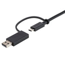 StarTech USB-C to USB-C Cable with Integrated USB-A Adapter (10 Gb/s, 3.3')