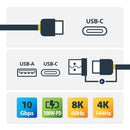 StarTech USB-C to USB-C Cable with Integrated USB-A Adapter (10 Gb/s, 3.3')