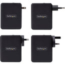 StarTech 4-Port 140W USB Wall Charger with International Plugs