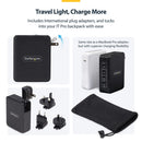 StarTech 4-Port 140W USB Wall Charger with International Plugs