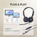 Yealink UH42 Stereo USB-C/A Headset for Microsoft Teams