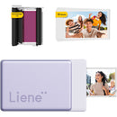 Liene Pearl N200 Pro 2 x 3" Instant Photo Printer with Photo Paper (10 Sheets, Purple)