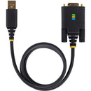 StarTech USB-A 2.0 to DB9 RS-232 Null Modem Serial Adapter Cable with DB9 Nut Set (3.3')