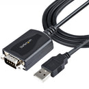 StarTech USB-A 2.0 to DB9 RS-232 Serial Adapter Cable with COM Port Retention (3', TAA)