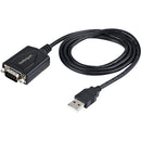StarTech USB-A 2.0 to DB9 RS-232 Serial Adapter Cable with COM Port Retention (3', TAA)