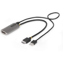 StarTech Active HDMI 2.1 to DisplayPort 1.4 Adapter Cable (1', Space Gray)