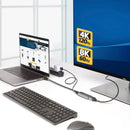 StarTech Active HDMI 2.1 to DisplayPort 1.4 Adapter Cable (1', Space Gray)