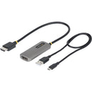 StarTech Active HDMI 2.1 to DisplayPort 1.4 Adapter Cable (1', Space Gray)