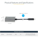 StarTech USB-C Thunderbolt 3 to DisplayPort 1.4 Adapter Dongle (12")