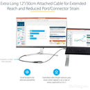 StarTech USB-C Thunderbolt 3 to DisplayPort 1.4 Adapter Dongle (12")