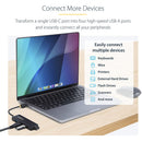 StarTech USB-C to 4-Port USB-A 3.2 Gen 1 Mini Hub (Black)