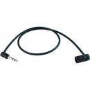 Cable Techniques Slim Low-Profile Right-Angle 3-Pin XLR Male to Low-Profile 1/4" TRS Patch Cable (Black Cap, 6')