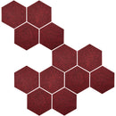 Auray Hexagonal Acoustic Panels (Burgundy, 12-Pack)