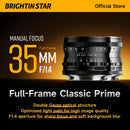 Brightin Star 35mm f/1.4 Lens (FUJIFILM X, Silver)