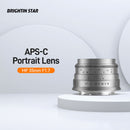 Brightin Star 35mm f/1.7 Lens (Sony E, Silver)