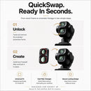 Freewell All Day QuickSwap ND & Hybrid Filter Kit for DJI Osmo Pocket 4P (Set of 8 Filters, Black)
